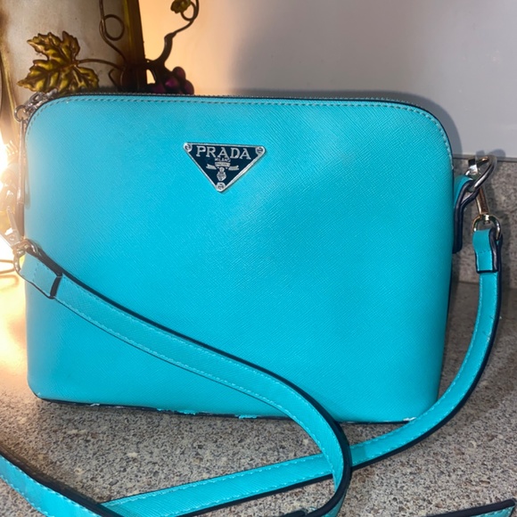 Aqua Blue PRADA Crossbody Purse - Picture 10 of 10